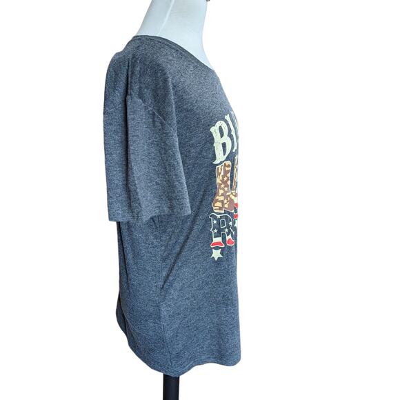 New Blame It All On My Roots Gray T-shirt Size L - Picture 3 of 5